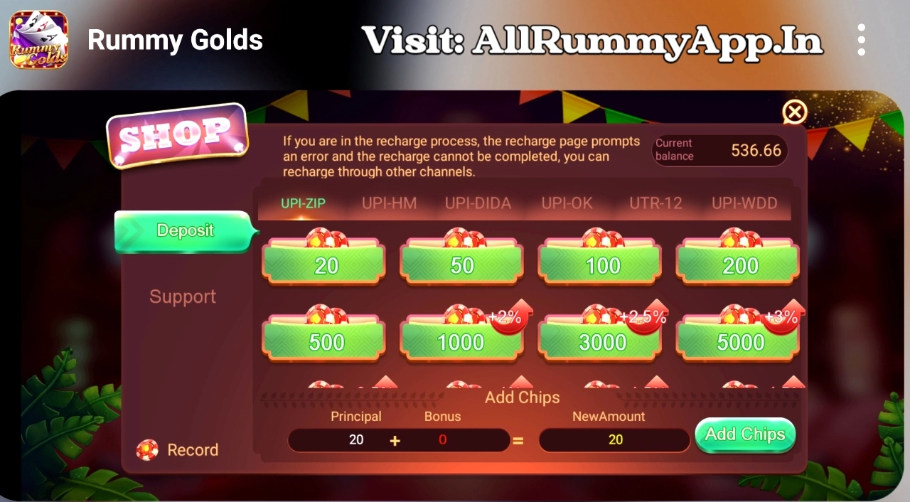 Rummy Golds APK Recharge